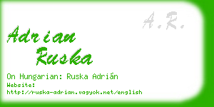 adrian ruska business card